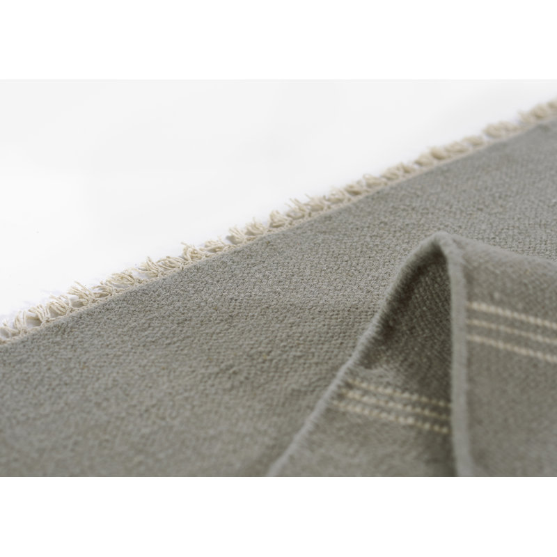 Hand Tufted Striped Area Rug in Blue, Rectangle 6'3" x 9'