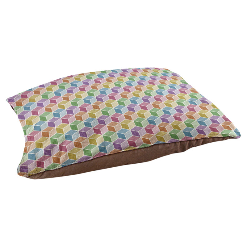 Coussin décoratif en arc de lit à chat arc-en-ciel Campion, Pastel et vert, l 42,5 po x L 32,5 po