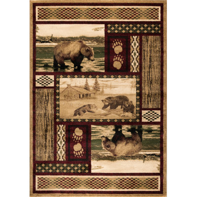 Tapis beige tissé à la machine Aparicio