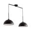 41" Industrial Modern Black Double Pendant Light – Adjustable Ceiling Hanging Lamp with Matte Finish for Dining Room, Kitchen, or Living Room – Stylish and Durable Lighting Fixture (No Bulbs)-342144144-342144150
