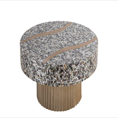 Table basse avec plateau en nacre