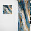 Blue and White Marble Dreams - Rideau en velours abstrait - 1 panneau-112761508