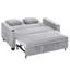 Canapé-lit convertible 3 en 1 de 165 cm (64,8 po) avec coussins, poches latérales et porte-gobelet.-1092998210