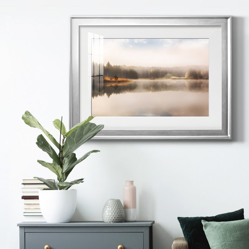 Cozy Nature - Photographie avec cadre photo, Argent, H 22,5 po x l 30,5 po x P 1 po, Blanc