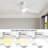 52 Inch Modern Ceiling Fan With 3 Color Dimmable 5 ABS Blades Remote Control Reversible DC Motor With Led Light-1319567115
