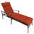 Sunbrella 74" x 22" Outdoor Chaise Lounge Cushion with Ties and Loop-4093849