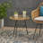 Orlando Outdoor Glass Top Faux Rattan Side Table,Tempered Glass Top End Table For Balcony Porch Deck-913321962