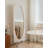 French-Style Oval Movable Full-Length Mirror