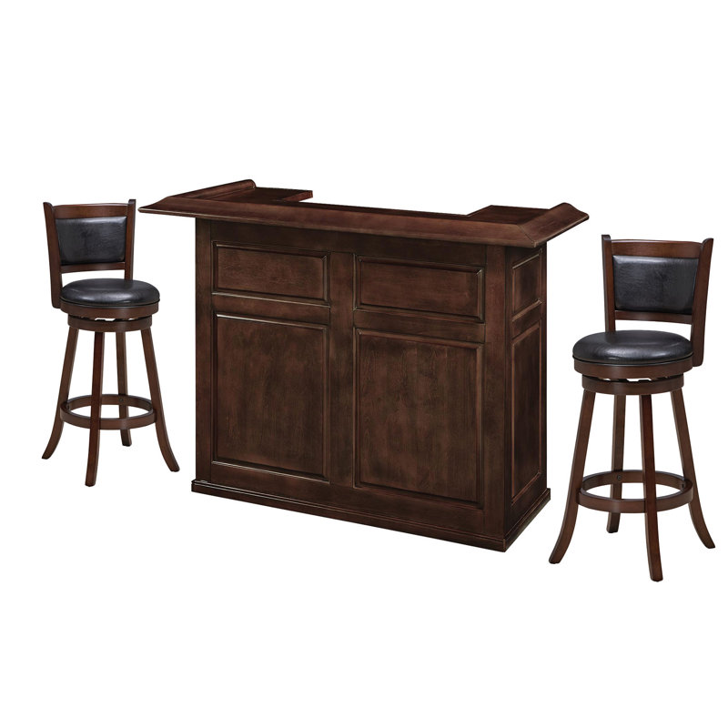Serre-bar 60 "avec deux tabourets English Ram, Cappuccino