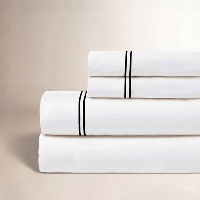 Two-Line Embroidered Cotton Sheet Set