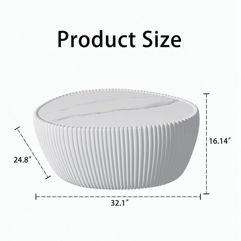 Table basse moderne pour salon, Blanc