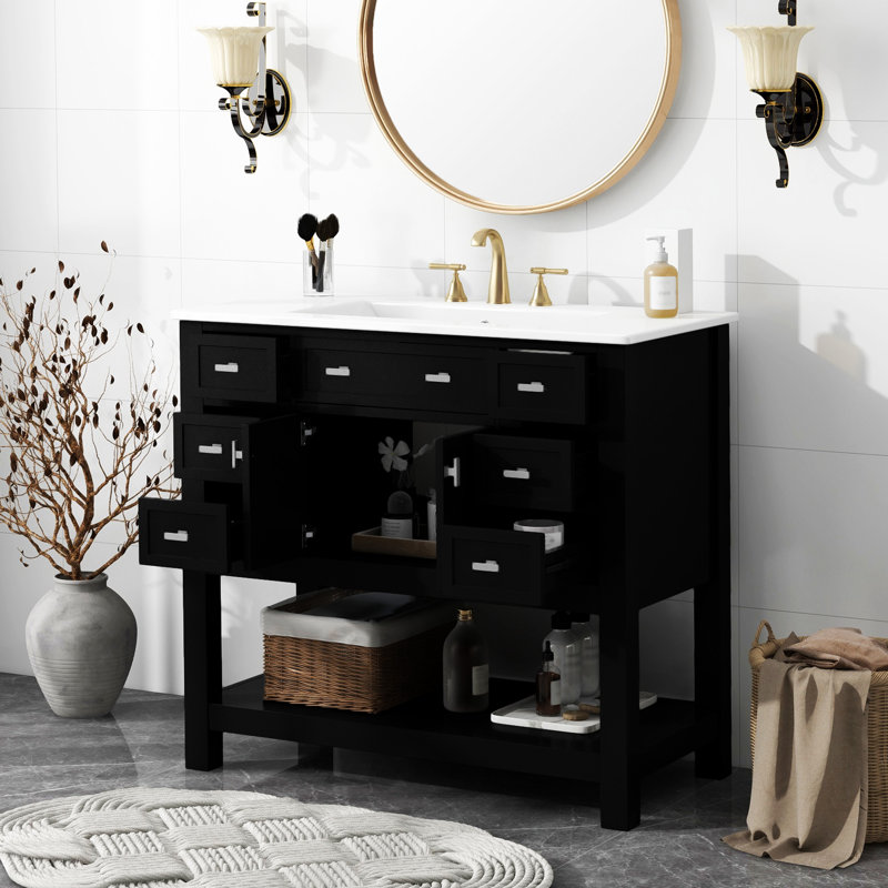 36'' Bathroom Vanity With Top Sink