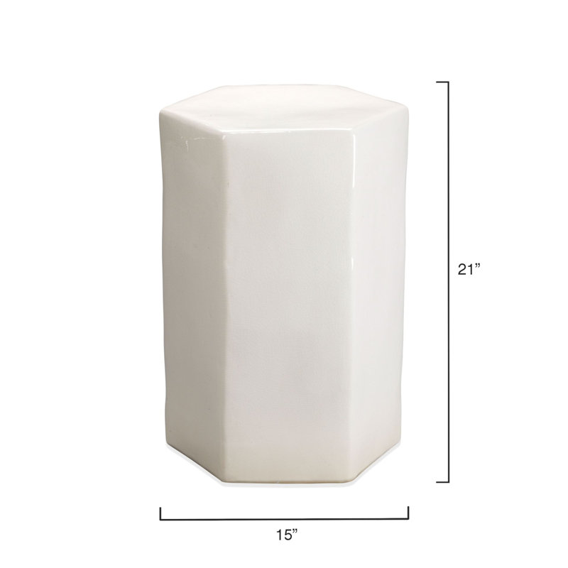 Table de bout bloc Bitania, H 13 po x l 15 po x P 25 po, Blanc