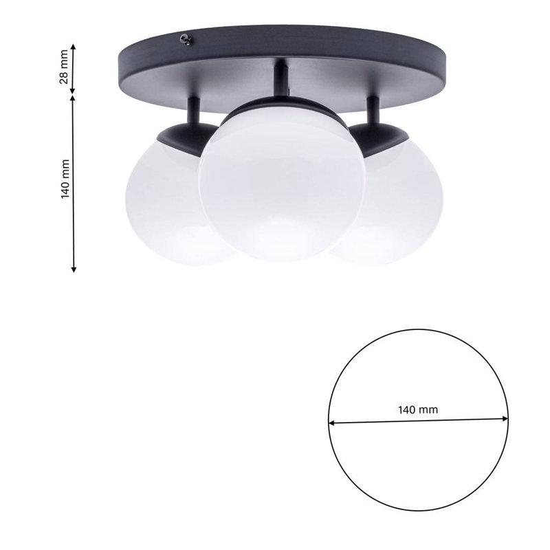 Parette Glass Semi Flush Mount