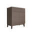 Armoire de salle de bain brune de 30 pouces avec lavabo en céramique blanche, esthétique Mid-Century, construction imperméable, finition à surface lisse et tablettes réglables