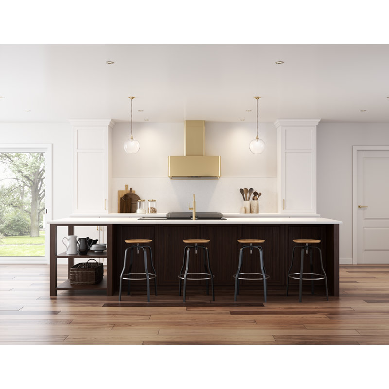 Zephyr Mesa 48 in. Wall Mount Range Hood with LED Lights, Gold