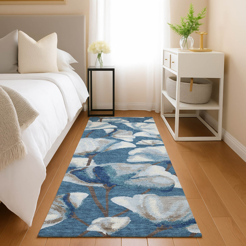 Machine Washable Indoor/Outdoor Chantille ACN2405 Botanical Rug, Runner 2'3" x 7'6"