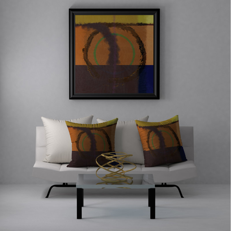 Abstract Reversible Throw Pillow, 20" H x 20" W