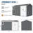 8X12 Ft Metal Shed With Air Vents & Double Hinged Door - Dark Gray Stable Floor Lockable