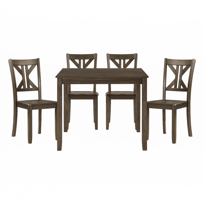 Ensemble de salle à manger 5 pièces et 4 chaises d'appoint