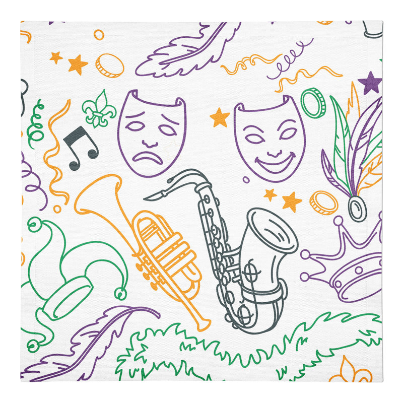 Serviette Mardi Gras Graffiti