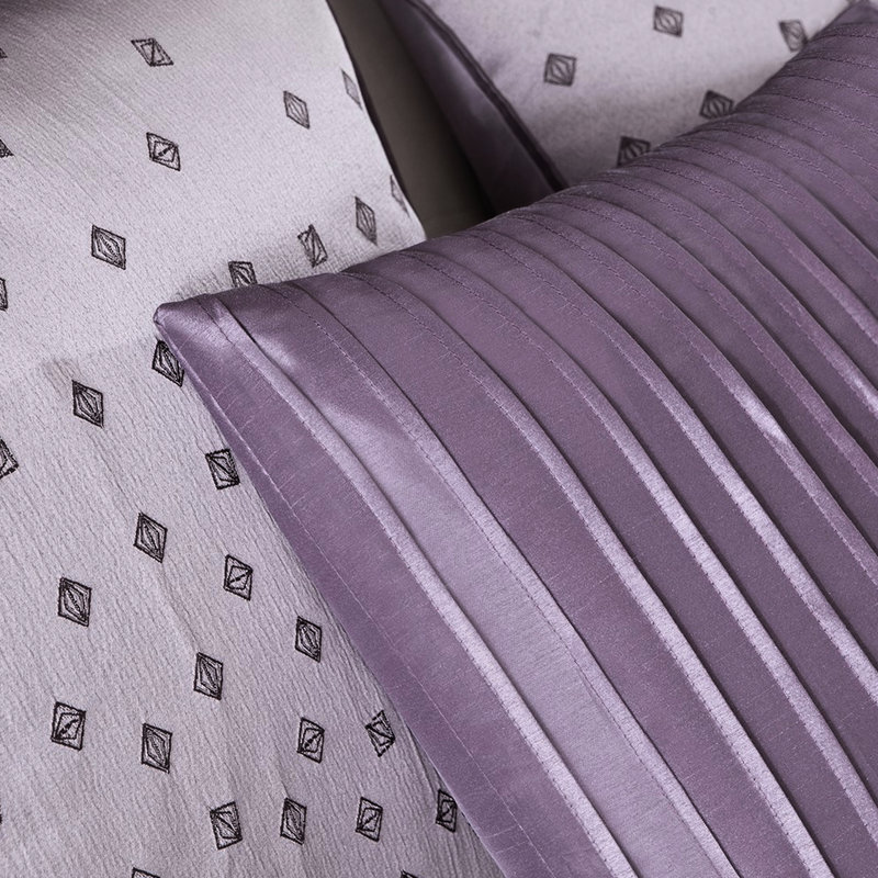 7 Purple Comforter , King, Sequined Edge 7 Piece King - Brilliance, Purple