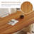 71" Mid-Century Oval Dining Table for 6, Modern Brown Wood Ktichen Table with Roman Column Legs