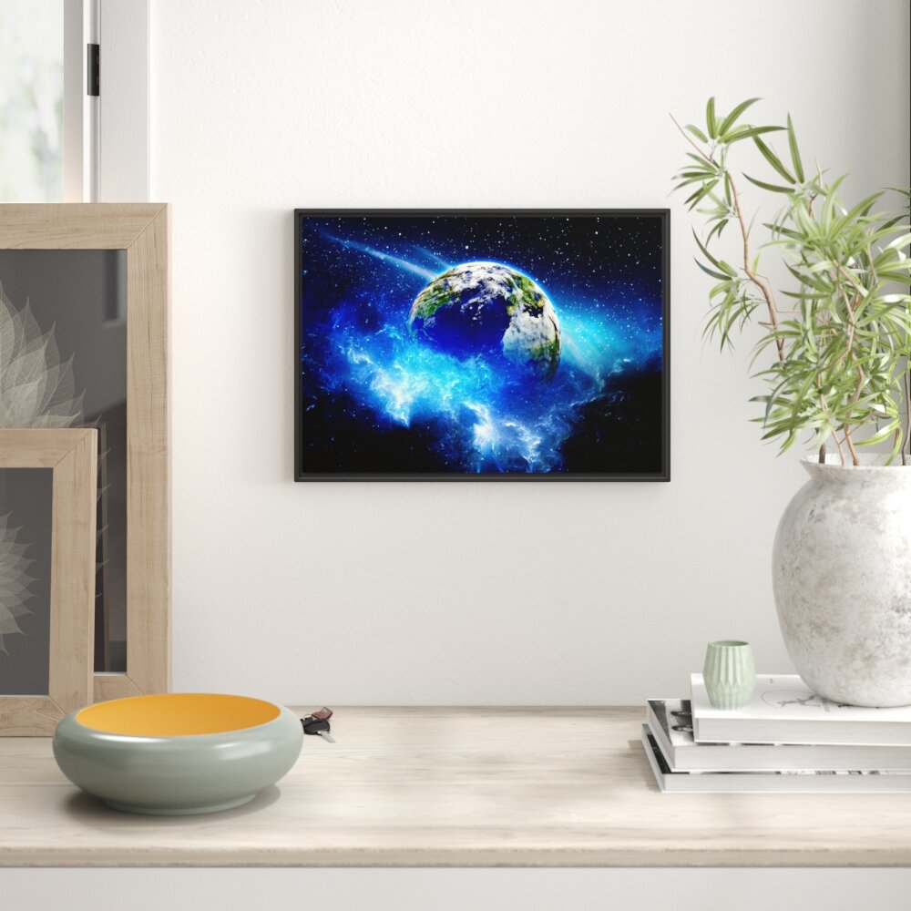 Gerahmtes Wandbild Planet Erde