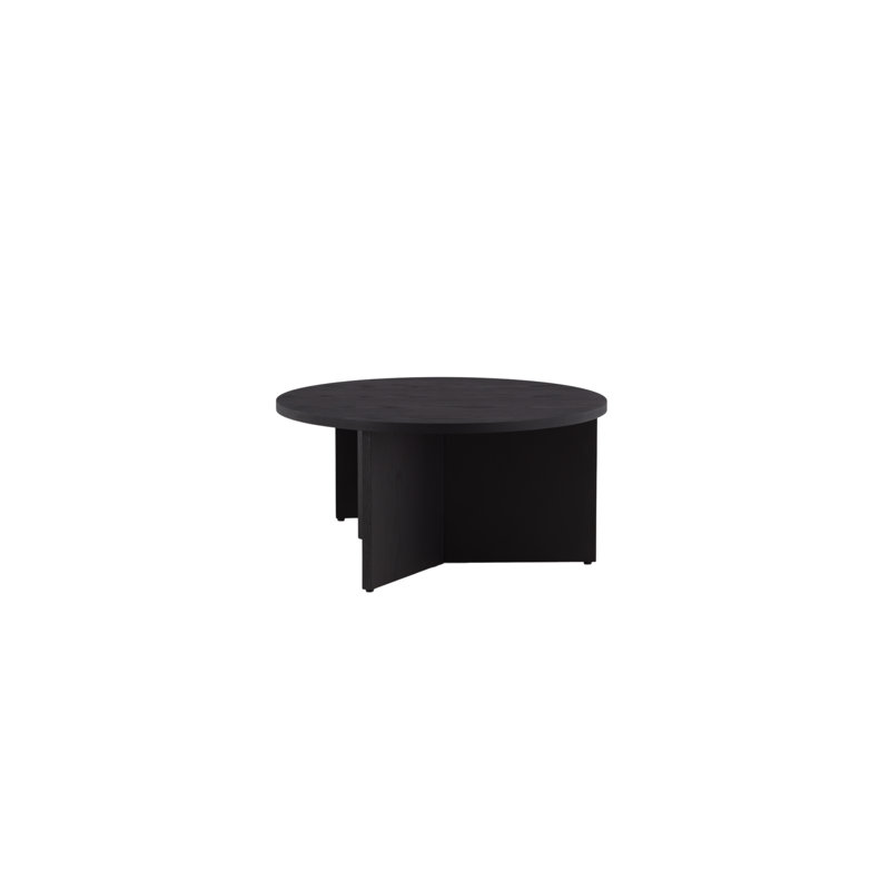 Konke Cross Legs Coffee Table, Black, 32.5 H x 65 W x 65 D cm