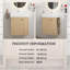 21.6" Floating Bathroom Vanity With Ceramic Basin And Right Side Storage In Wood