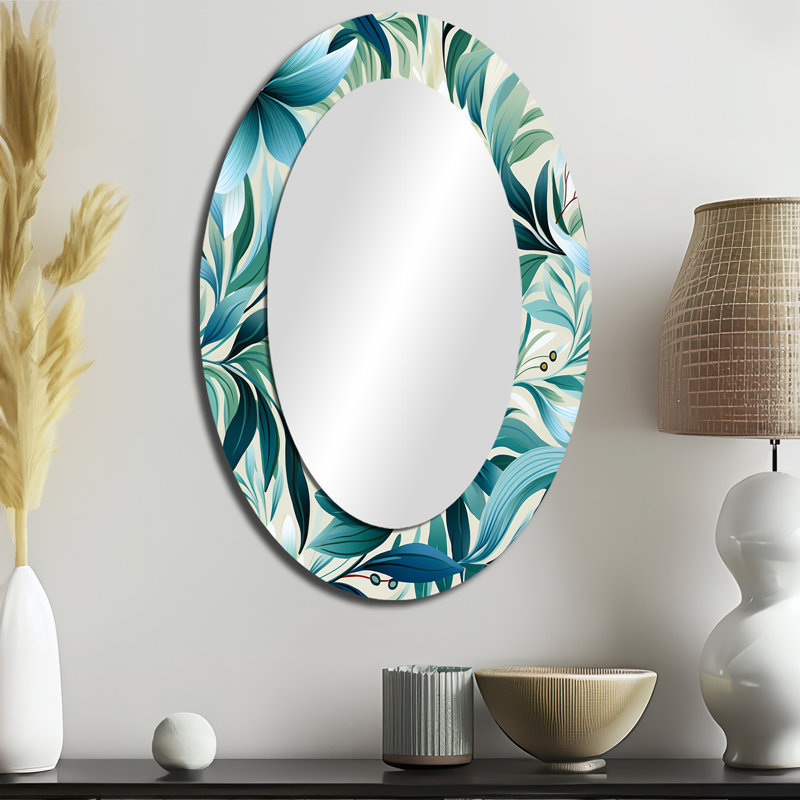 Motif botanique Rileey Oceanic Foliage - tropical, H 36 po x l 24 po, Ovale