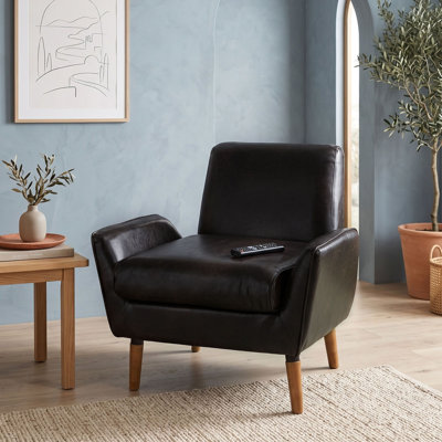 Fauteuil d'appoint rembourré avec pieds