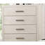 Commode de style transitionnel 1 pièce avec glissières latérales en métal et tiroirs en queue d'aronde gris clair