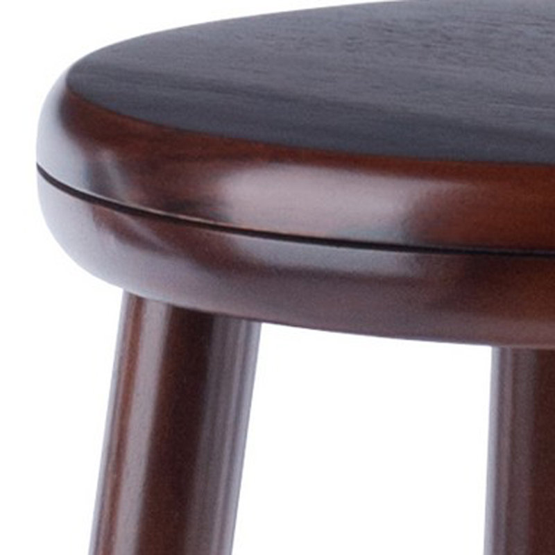Swivel Solid Wood Counter Stool, Walnut, Counter Stool (25.31" Seat Height)