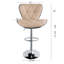 Tabouret de comptoir pivotant à hauteur réglable 32,5 po Anjolee avec structure en métal-347926577