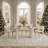 Luxe Creamy Dining Table with Roman Column Legs-649096551