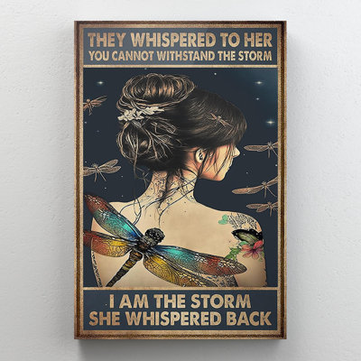 " Girl And Dragonfly I Am The Storm "