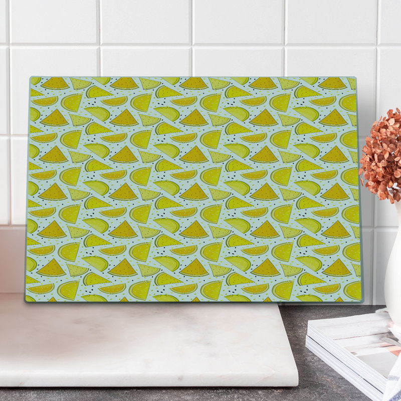Planche à découper en verre melon east urban home