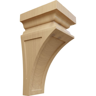 Grand corbeau en bois rouge l 7 po x P 7 3/4 po x H 14 po, chêne rouge (paquet de 2)
