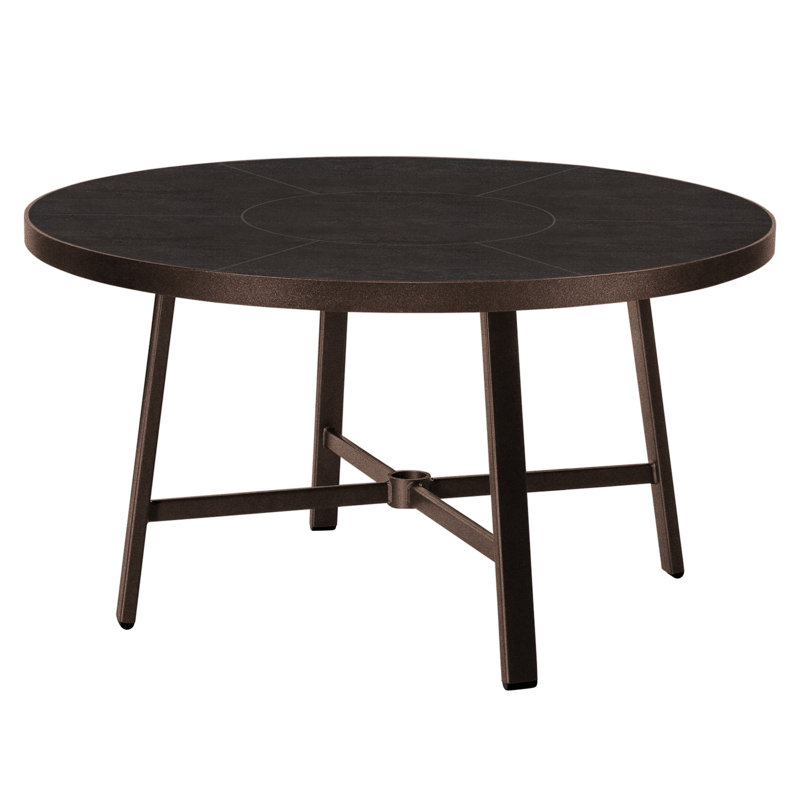 Marin Outdoor Round Dining Table, 42" W x 42" L x 29.75" H, Urban Shift, Copper Creek