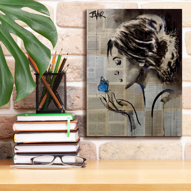 Art mural sur toile Winston Porter® «A Little Blue Hope» par Loui Jover, H 16 po x l 12 po x P 0,75 po