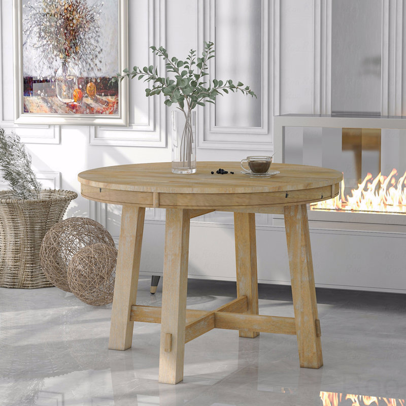 Table de salle à manger extensible Farmhouse, Brun, Brun