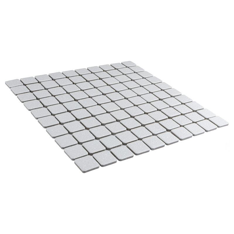 Carreau de mosaïque en porcelaine Crystalline, Blanc