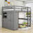 Jayoti Full Size Wood Loft Bed With Wardrobe And Desk, Drawers-140508036