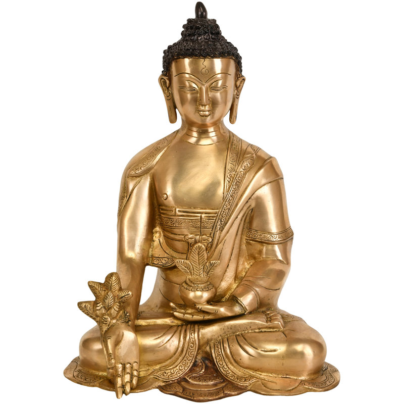 Sculpture bouddha tibétain fait à la main 13 po Bhaisajyaguri