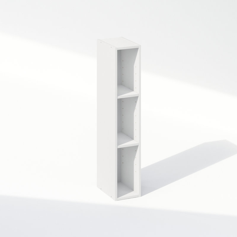 Shavon 3-Tier Multipurpose Clothing & Closet Storage Organizer Shelf, 6-Inch Width, White