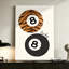 Impression de tigre moderne 8-Ball Billiards, impression sur toile encadrée