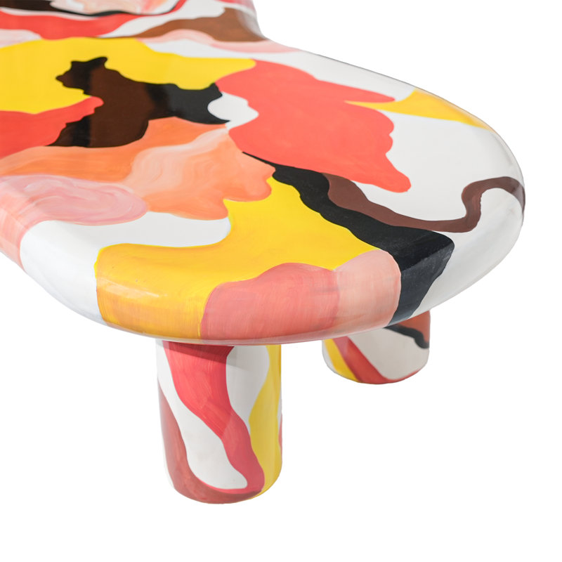 Table basse à 4 pieds Keyiana, Multi-couleur