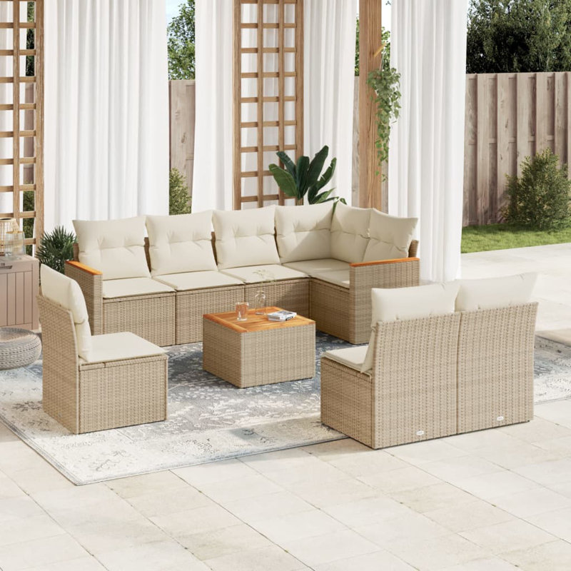 Ensemble de canapé de jardin Vidaxl beige