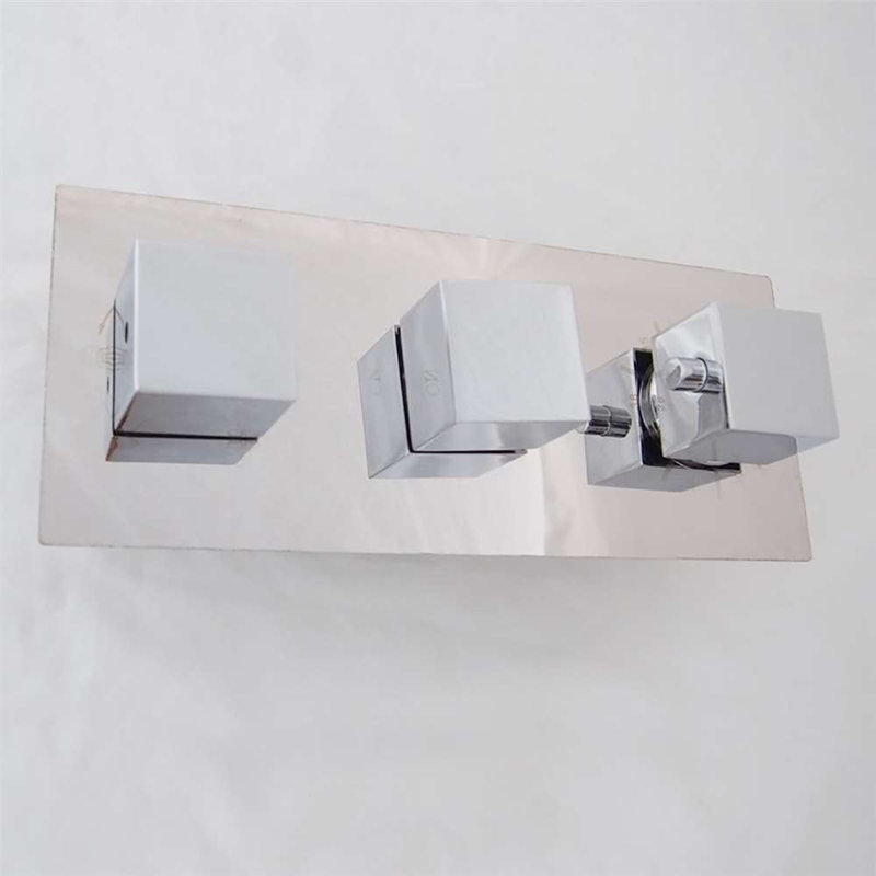 Vaucluse Round Rainfall Shower System with 6 Body Jets and Handheld Shower, 2" H x 8" W